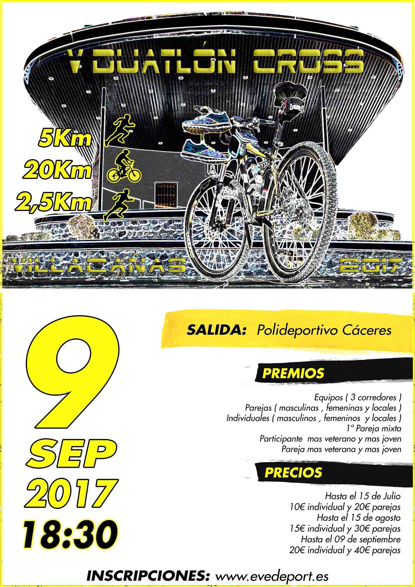 V DUATLON CROSS DE VILLACAÑAS - Inscríbete