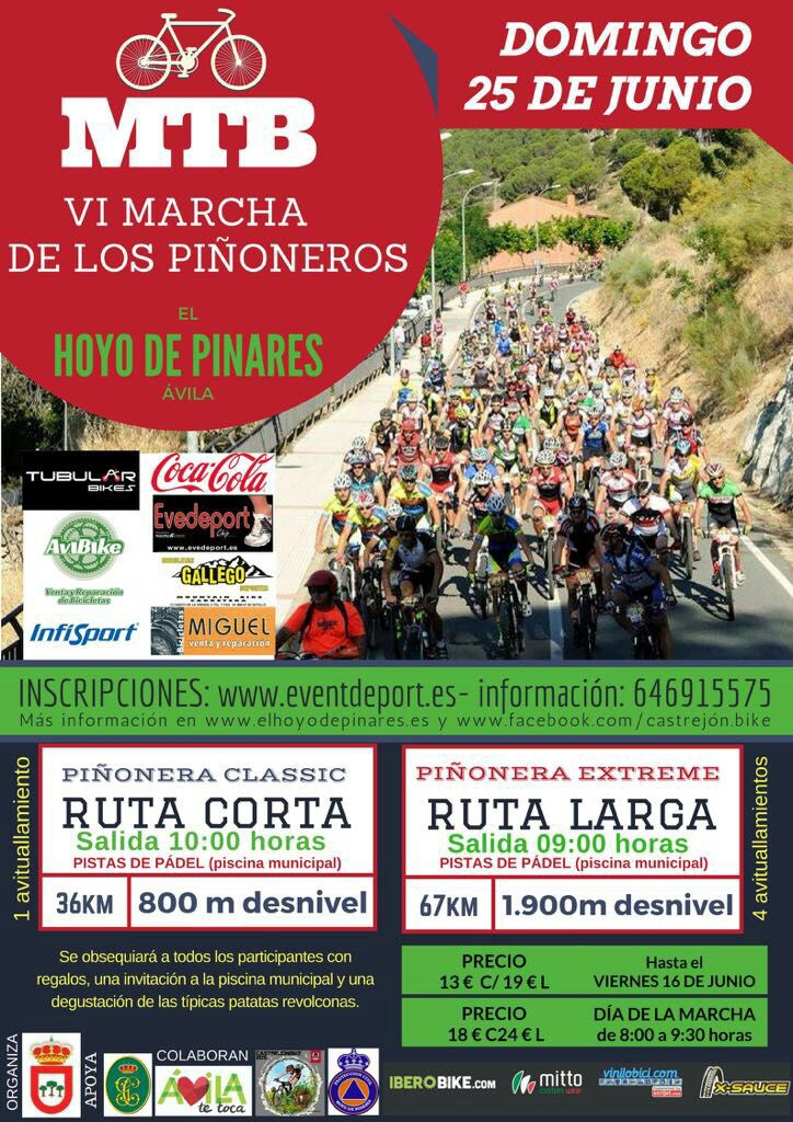 VI MARCHA MTB LOS PIÑONEROS - Inscríbete