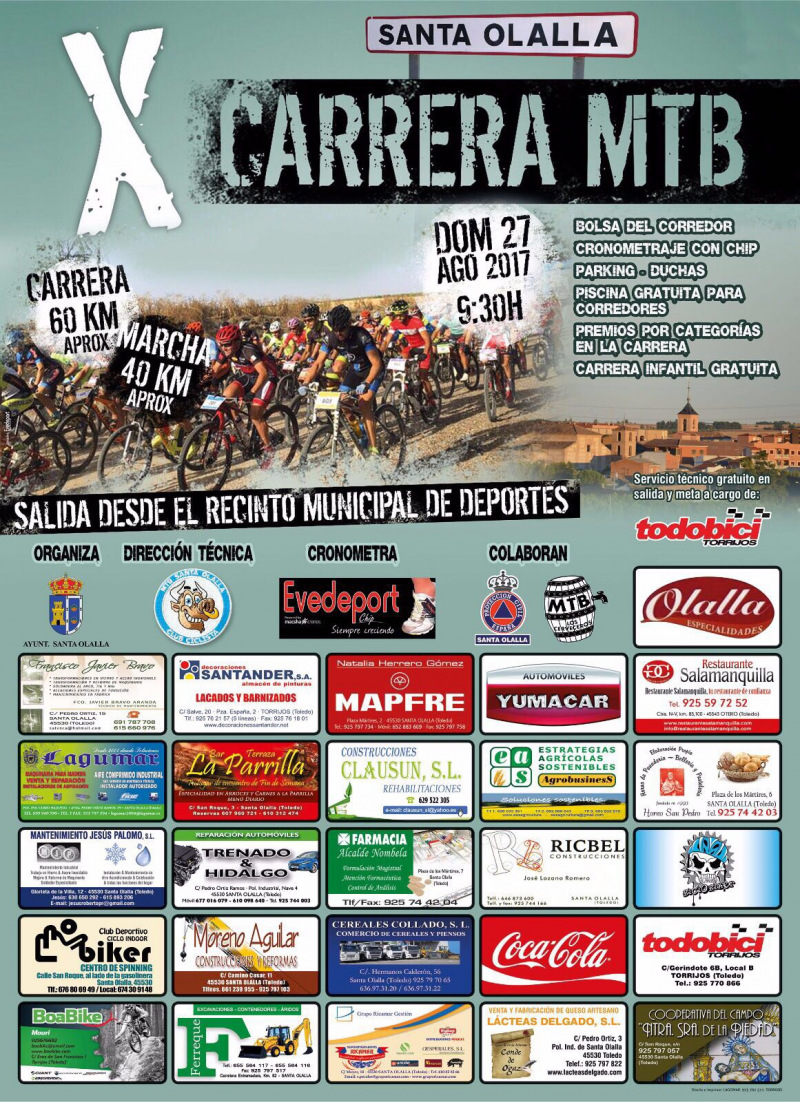 X CARRERA MTB SANTA OLALLA - Prijava