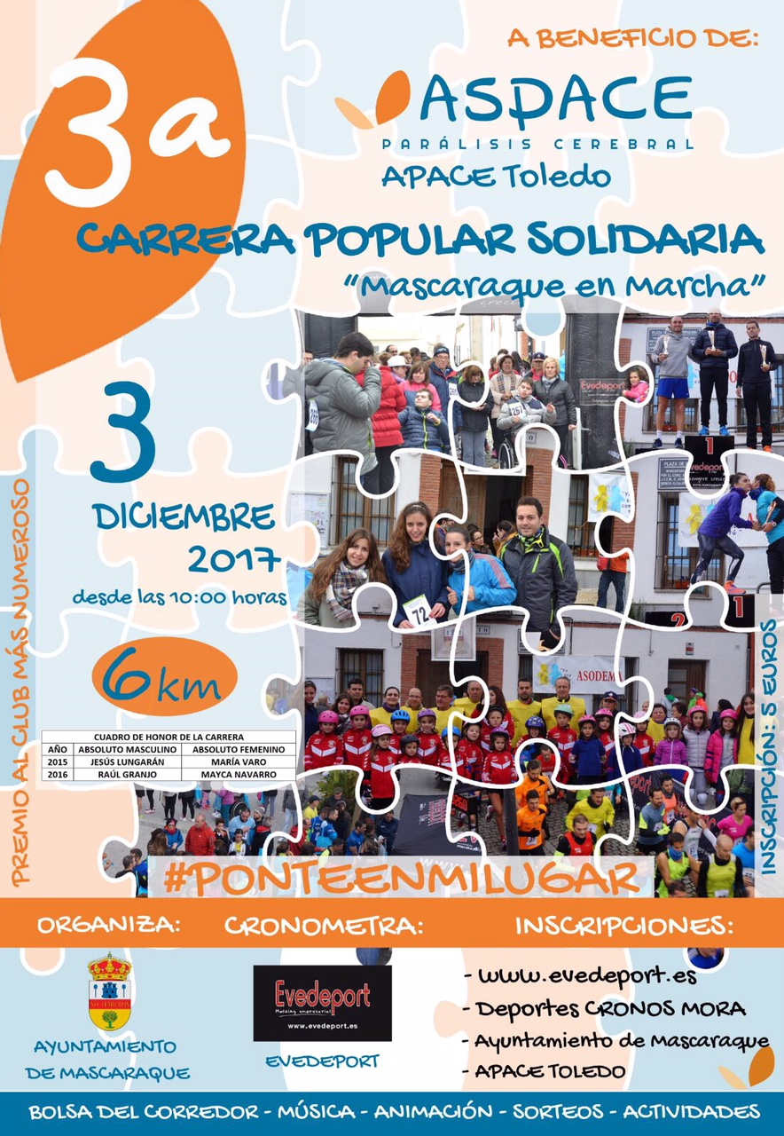 III CARRERA SOLIDARIA MASCARAQUE EN MARCHA - Inscríbete