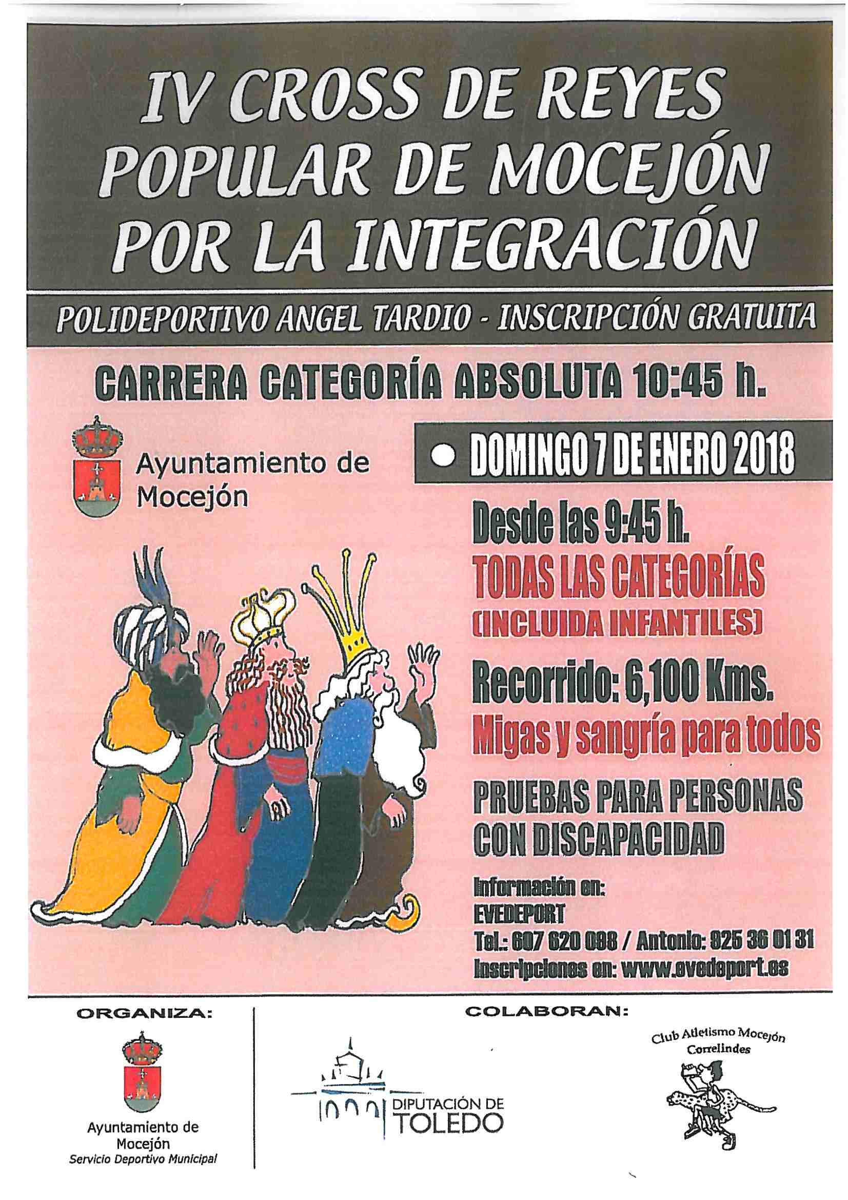 IV CROSS DE REYES DE MOCEJÓN POR LA INTEGRACIÓN - Inscríbete