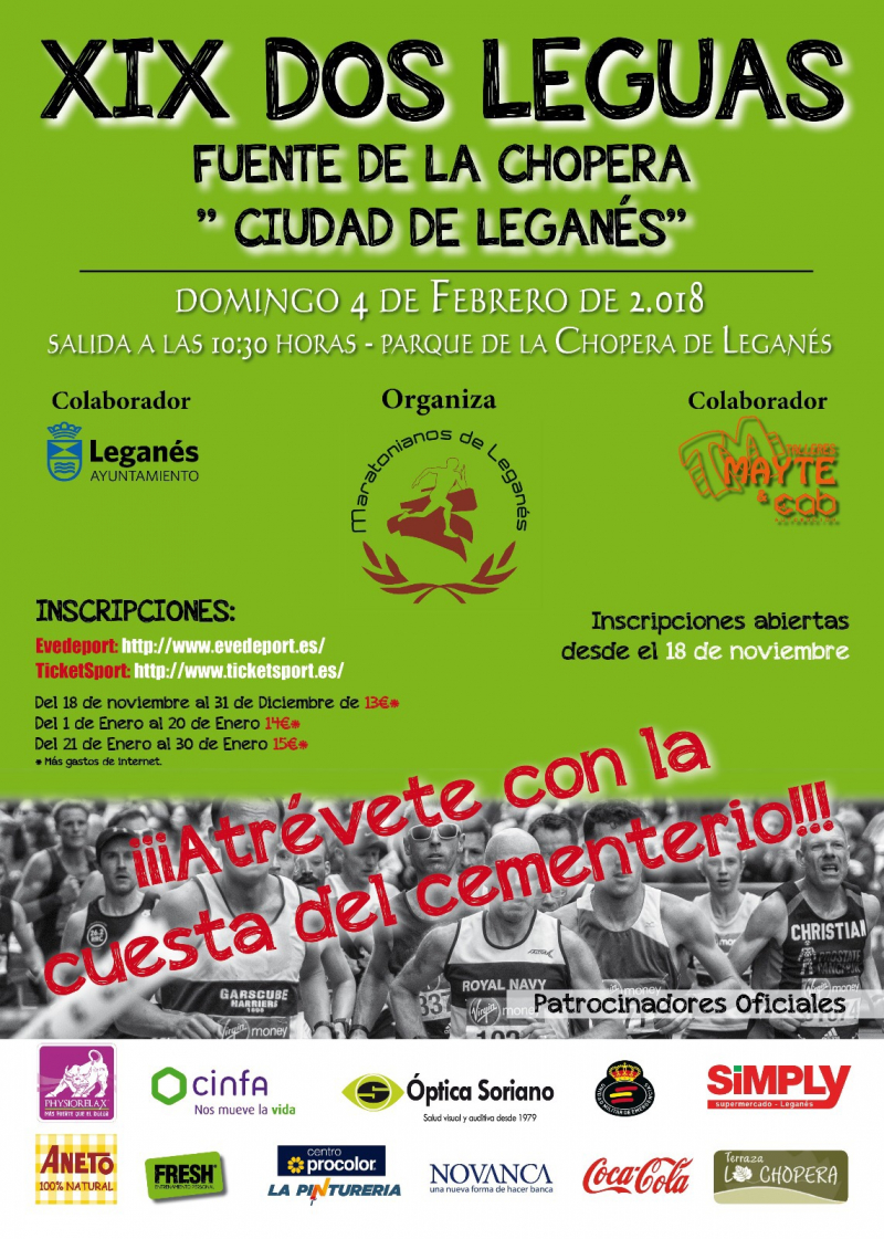 XIX DOS LEGUAS FUENTE DE LA CHOPERA ”CIUDAD DE LEGANÉS 2018