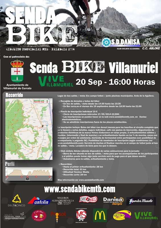 SENDA BIKE VILLAMURIEL - Inscreva-se