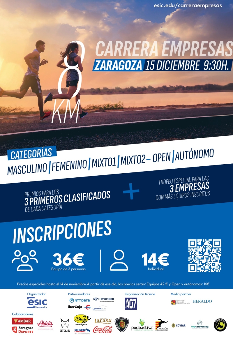 X CARRERA DE LAS EMPRESAS ESIC ZARAGOZA 2024 - INDIVIDUAL - Inscríbete