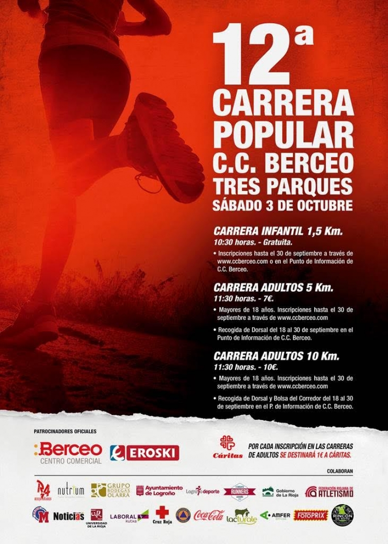 XII CARRERA POPULAR TRES PARQUES - C.C. BERCEO-EROSKI - Iscriviti