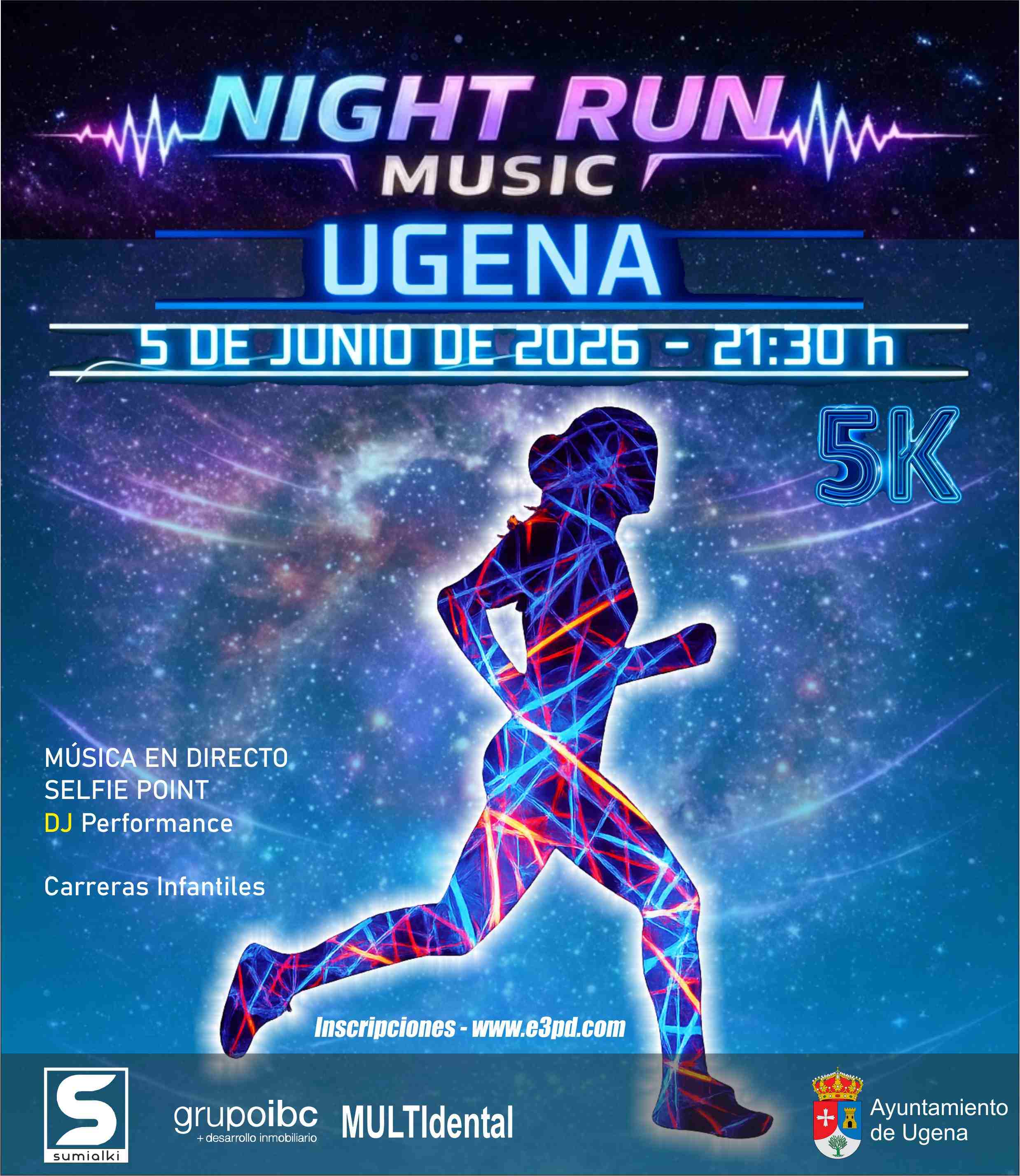 XII LEGUA NOCTURNA NIGHT RUN MUSIC DE UGENA - Inscríbete