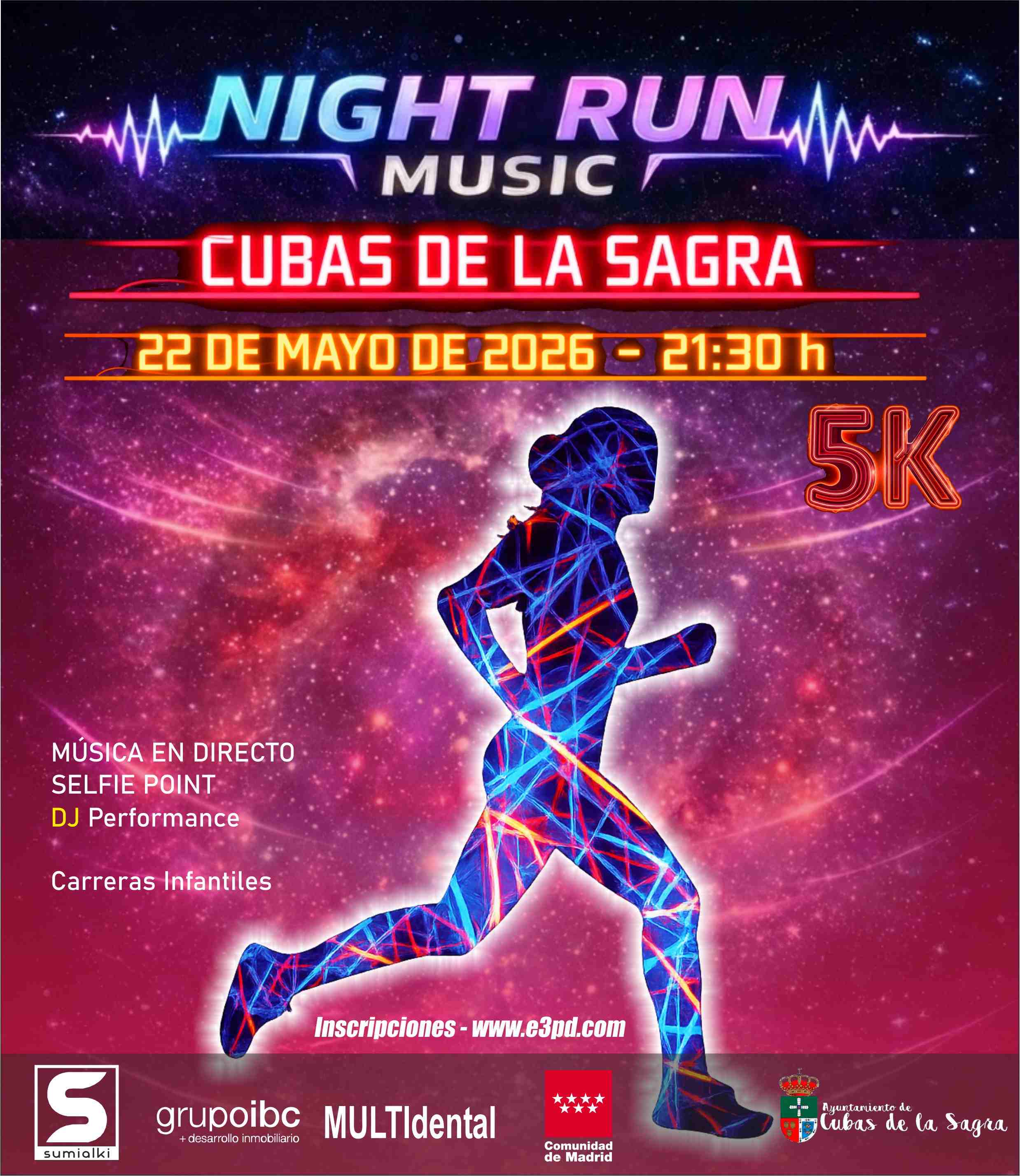 I 5K NOCTURNOS NIGHT RUN MUSIC CUBAS DE LA SAGRA - Inscríbete