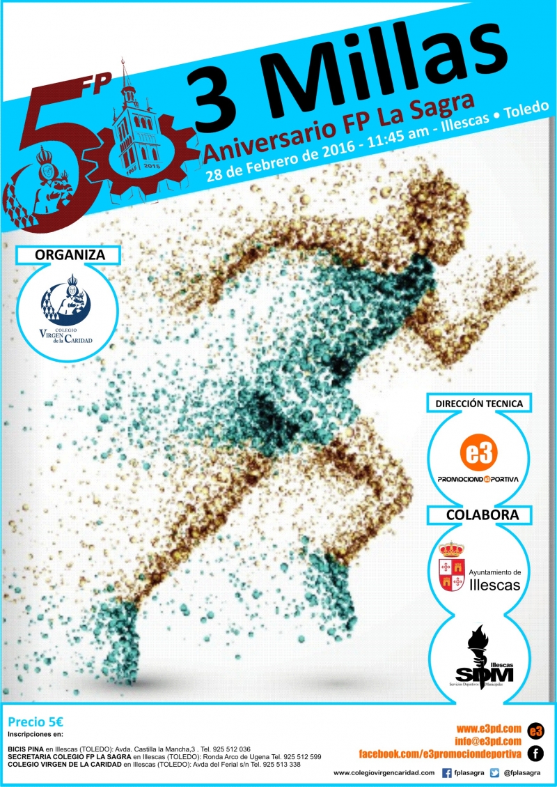 3 MILLAS 50 ANIVERSARIO FP LA SAGRA - ILLESCAS - Register
