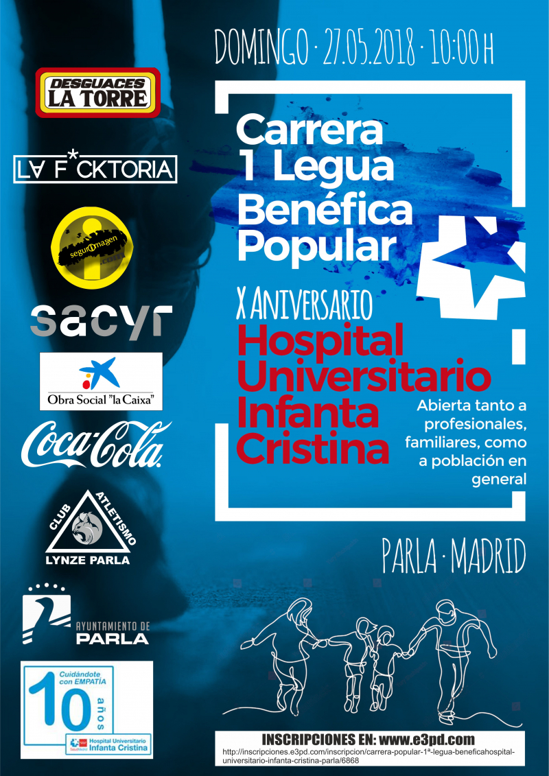 CARRERA POPULAR 1ª LEGUA BENEFICA HOSPITAL UNIVERSITARIO INFANTA CRISTINA - PARLA - Inscríbete