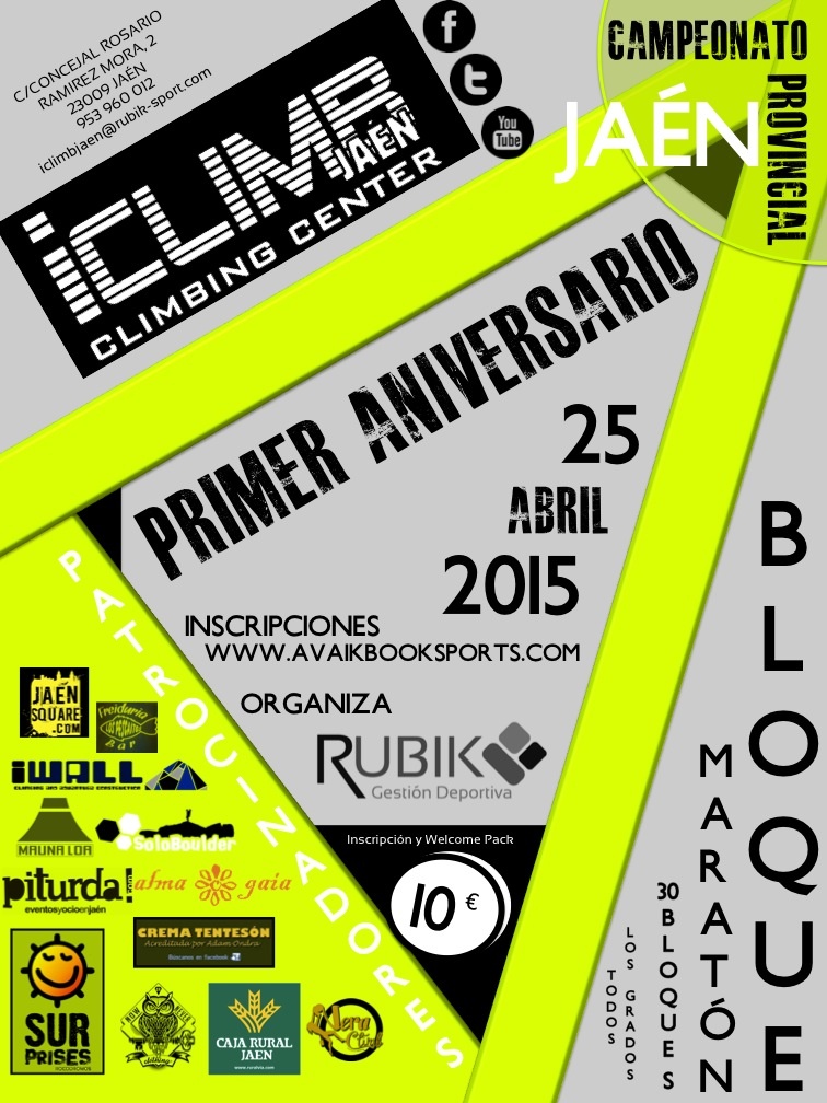 1º ANIVESARIO ICLIMB JAÉN  - Register