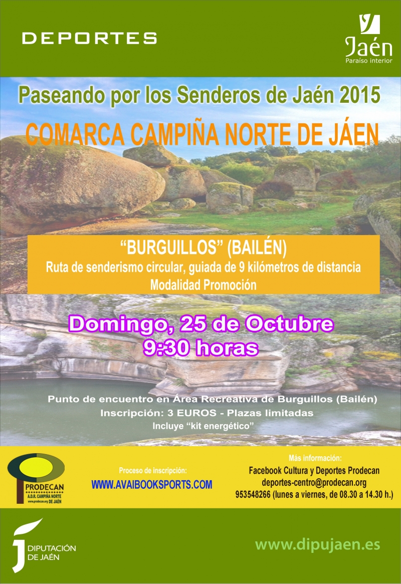 PASEANDO POR LOS SENDEROS DE JAÉN - EL BURGUILLO (BAILÉN)  - Register