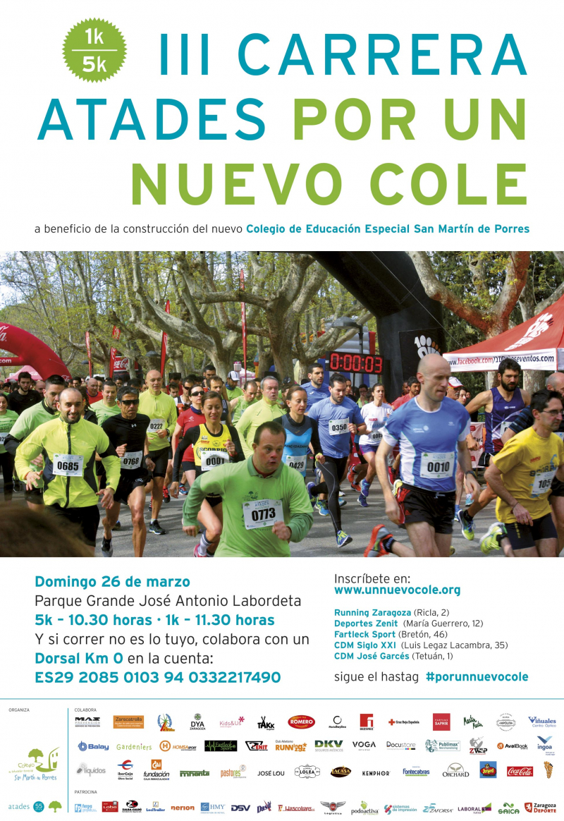 III CARRERA ATADES POR UN NUEVO COLE #PORUNNUEVOCOLE - Inscríbete