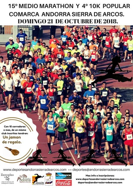 15º MEDIO MARATON Y 4º 10K POPULAR COMARCA ANDORRA SIERRA DE ARCOS - Register