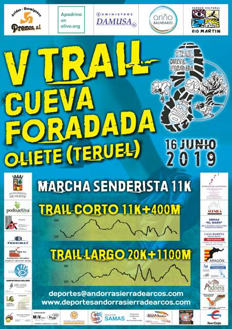 V TRAIL CUEVA FORADADA OLIETE 2019 - Inscríbete