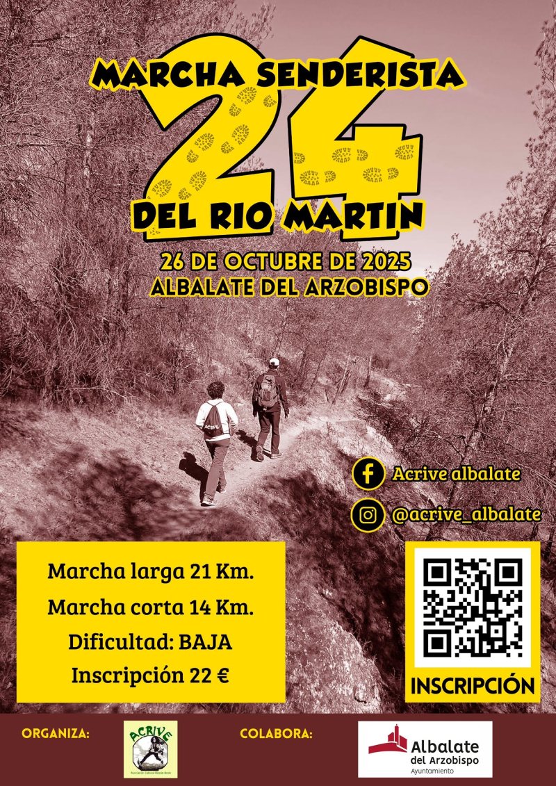 XXIV MARCHA SENDERISTA DEL RÍO MARTÍN - Inscríbete
