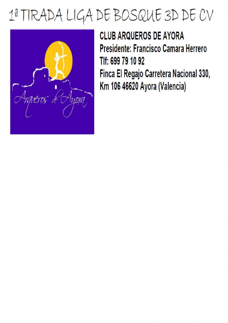 1ª TIRADA LIGA VALENCIANA DE RECORRIDO DE BOSQUE 3D 2020-2021 - Inscríbete