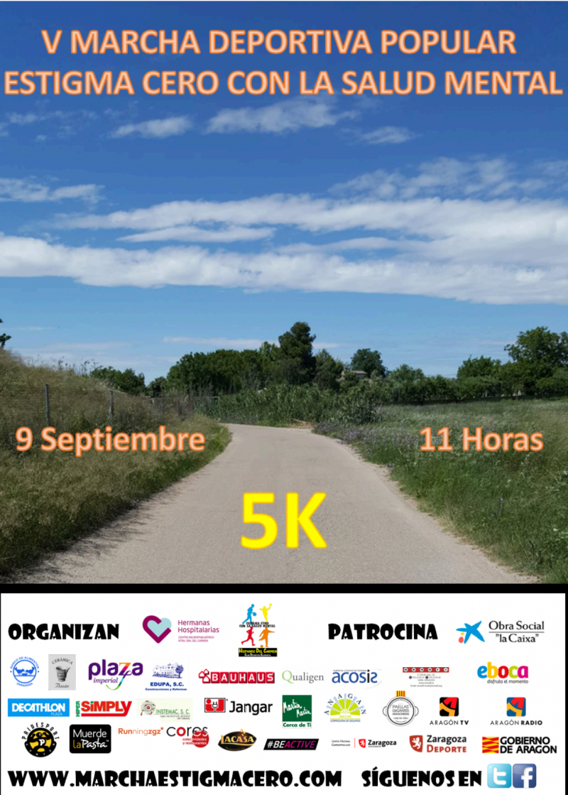 V MARCHA DEPORTIVA POPULAR ESTIGMA CERO CON LA SALUD MENTAL - Register