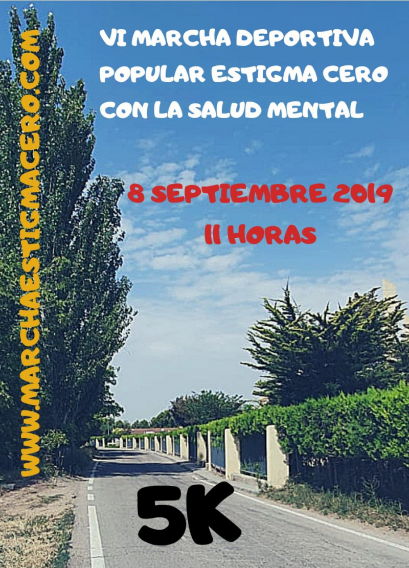 VI MARCHA DEPORTIVA POPULAR ESTIGMA CERO CON LA SALUD MENTAL - Inscríbete