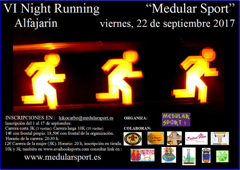VI NIGHT RUNNING MEDULAR SPORT   - Iscriviti
