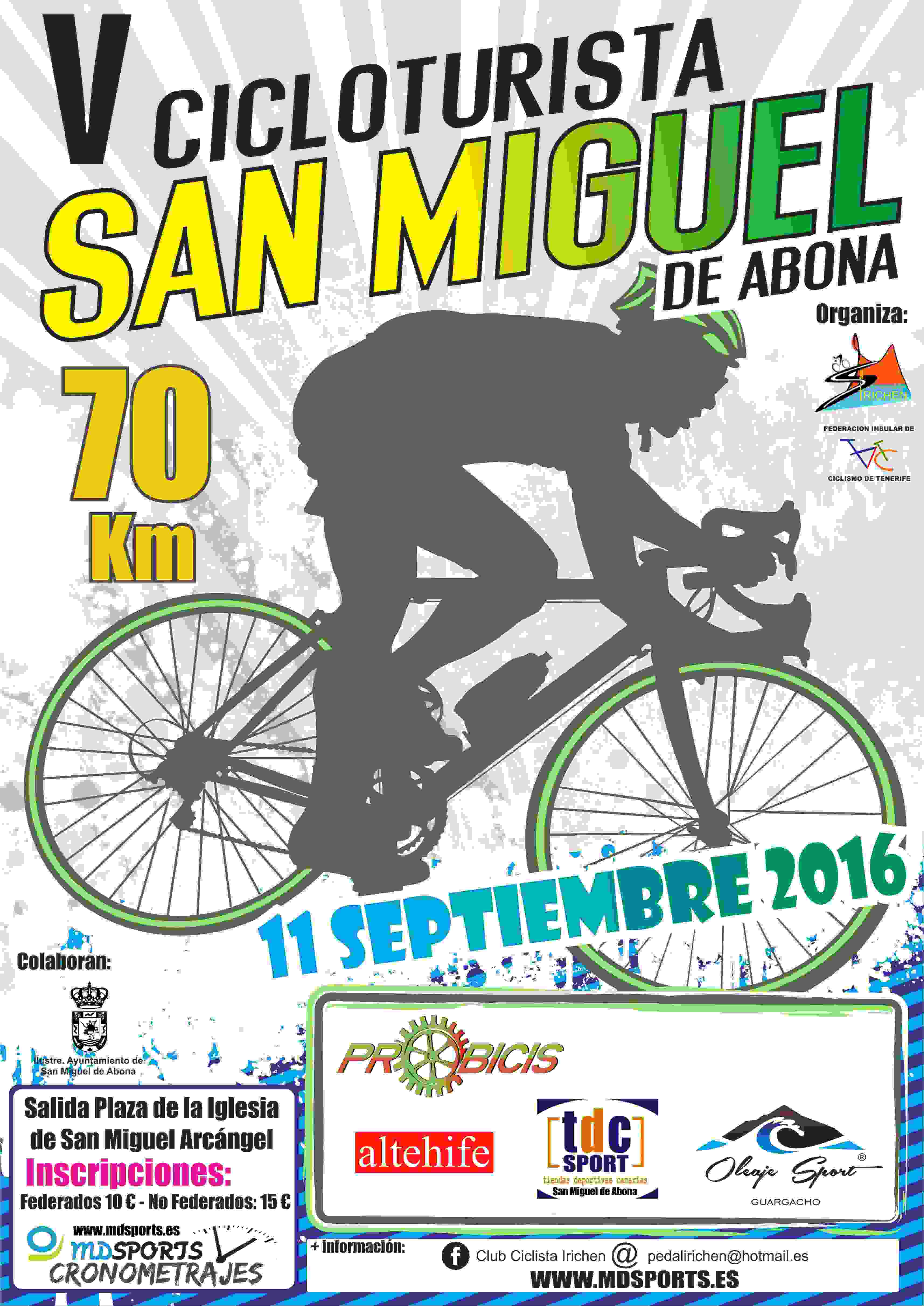V CICLOTURISTA SAN MIGUEL DE ABONA 2016 - Register