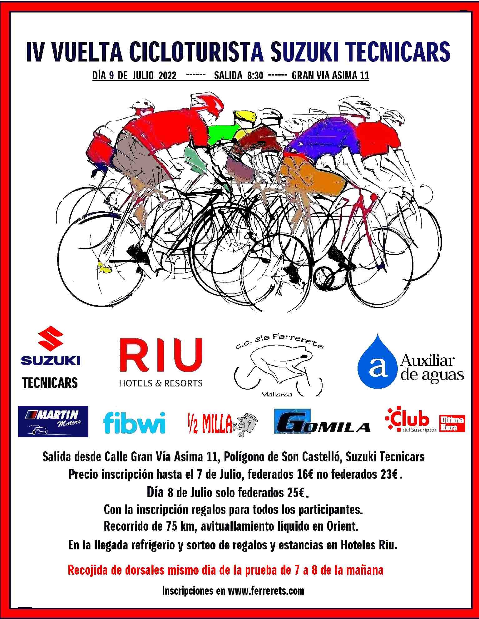 IV VUELTA CICLOTURISTA SUZUKI TECNICARS - Zur Anmeldung