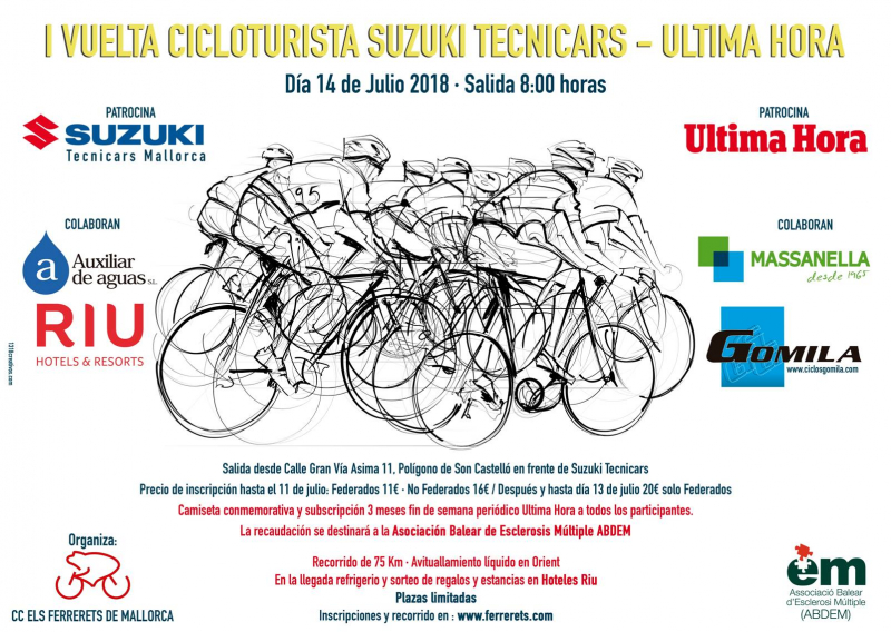 I VUELTA CICLOTURISTA SUZUKI TECNICARS ULTIMA HORA - Inscríbete