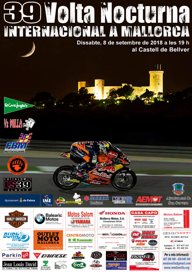 39 VOLTA NOCTURNA INTERNACIONAL A MALLORCA 2018 - Inscríbete