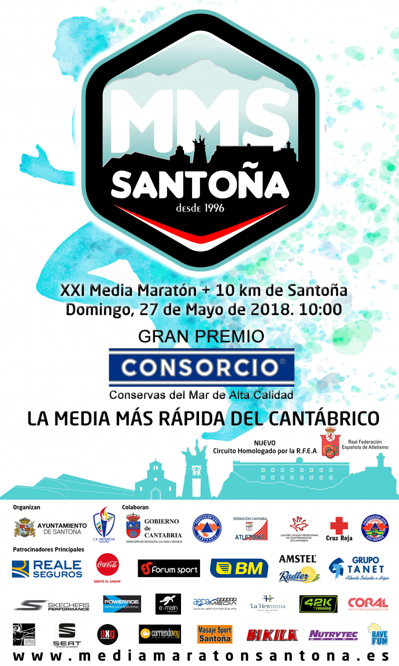 XXI MEDIA MARATÓN DE SANTOÑA + 10K  - Inscríbete