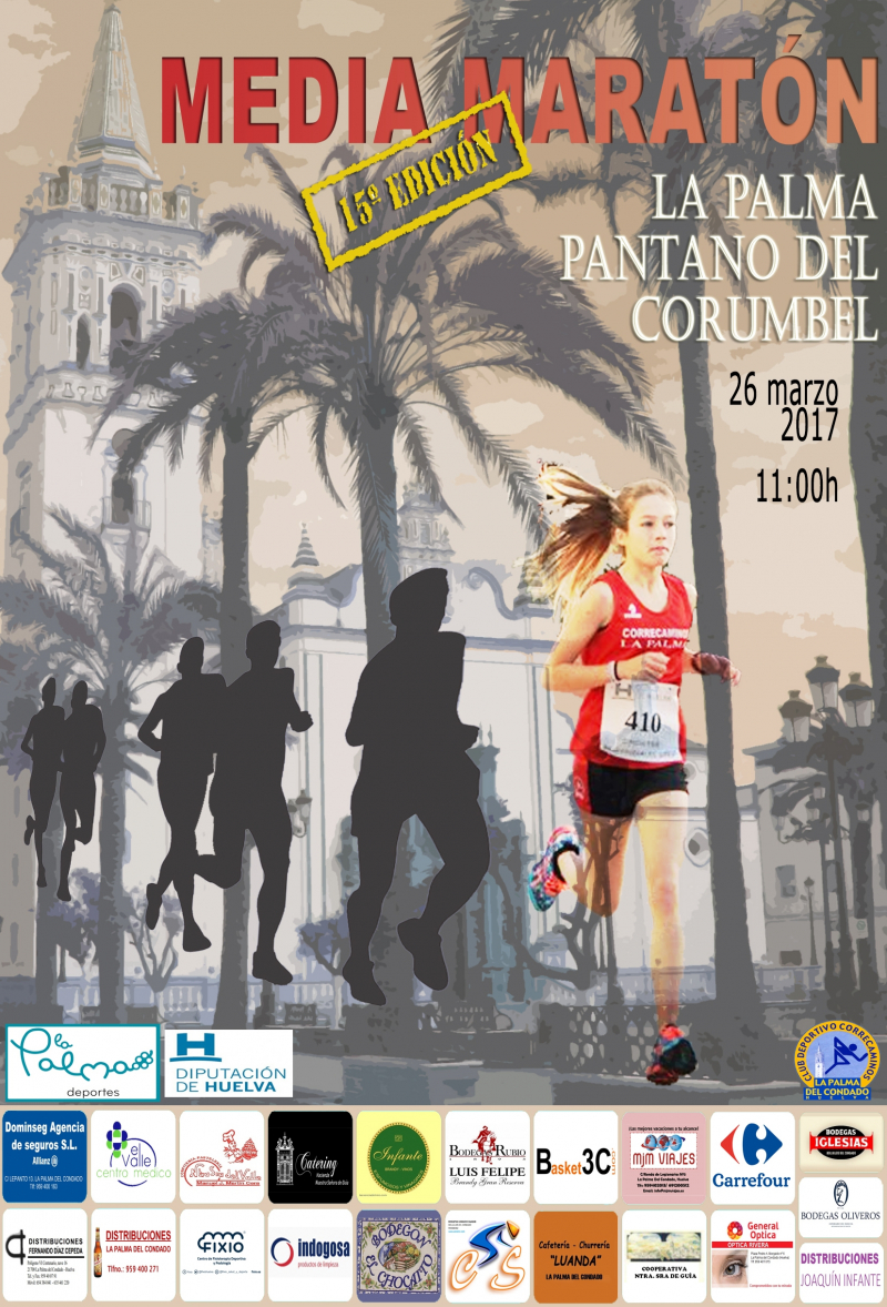 XV MEDIA MARATÓN LA PALMA DEL CONDADO - PANTANO DEL CORUMBEL  - Inskriba zaitez