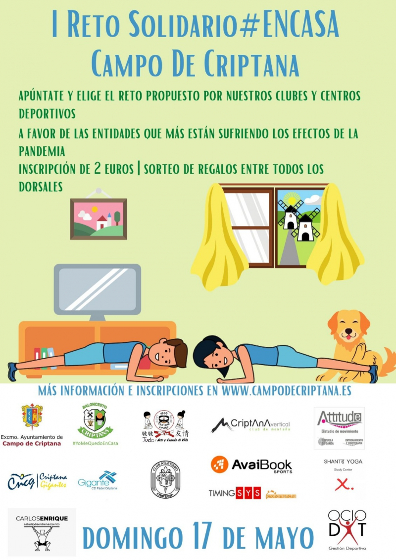 I RETO SOLIDARIO #EN CASA CAMPO DE CRIPTANA - Inscríbete