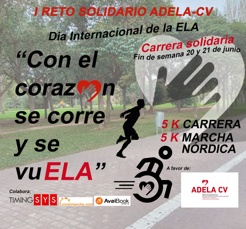 I RETO SOLIDARIO ADELA-CV  DIA INTERNACIONAL DE LA ELA - Iscriviti