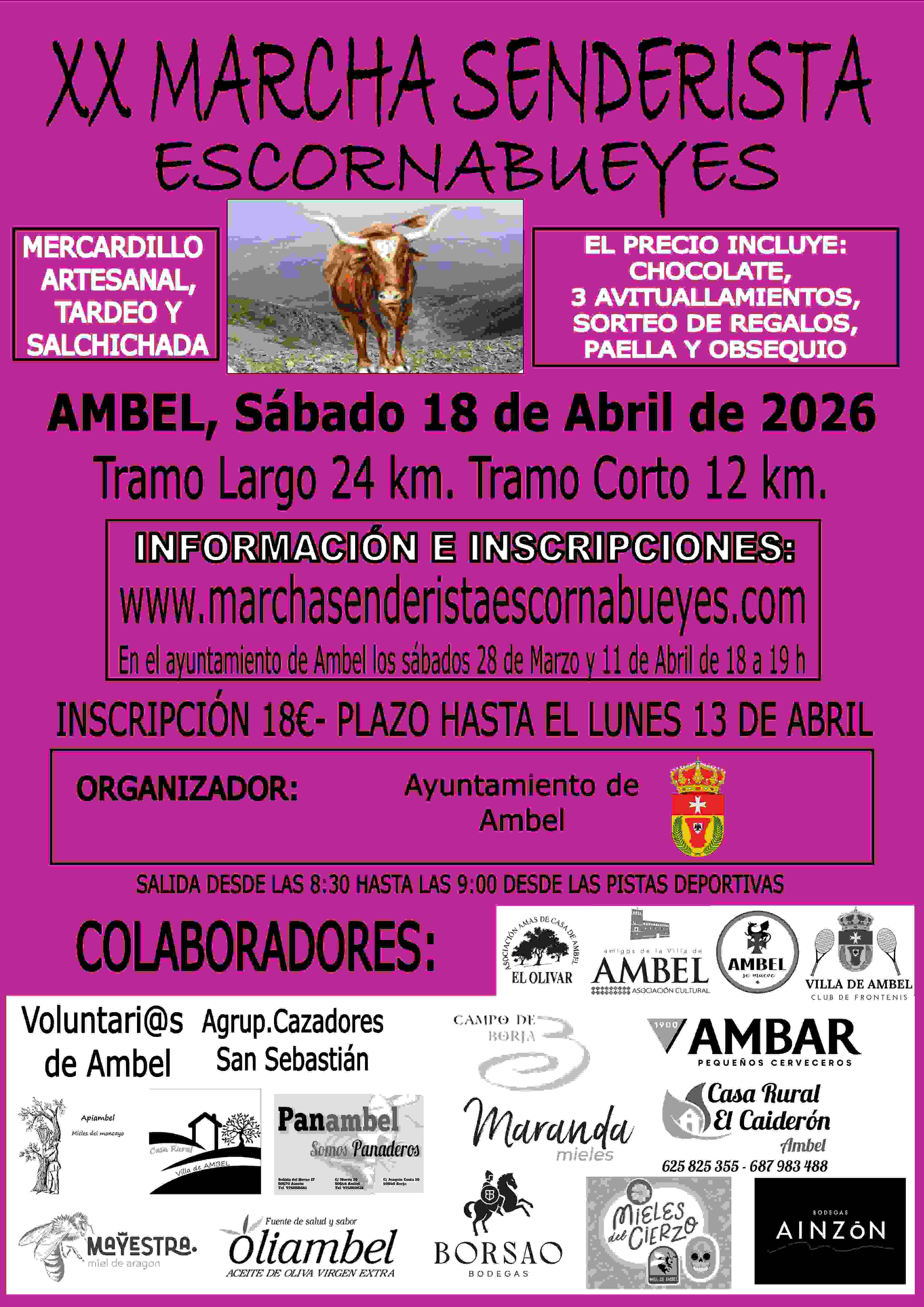 XX MARCHA SENDERISTA ESCORNABUEYES - Zur Anmeldung