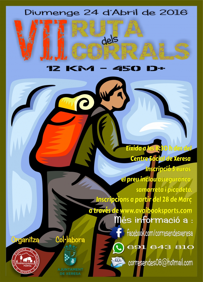 VII RUTA DELS CORRALS A XERESA - Inscríbete