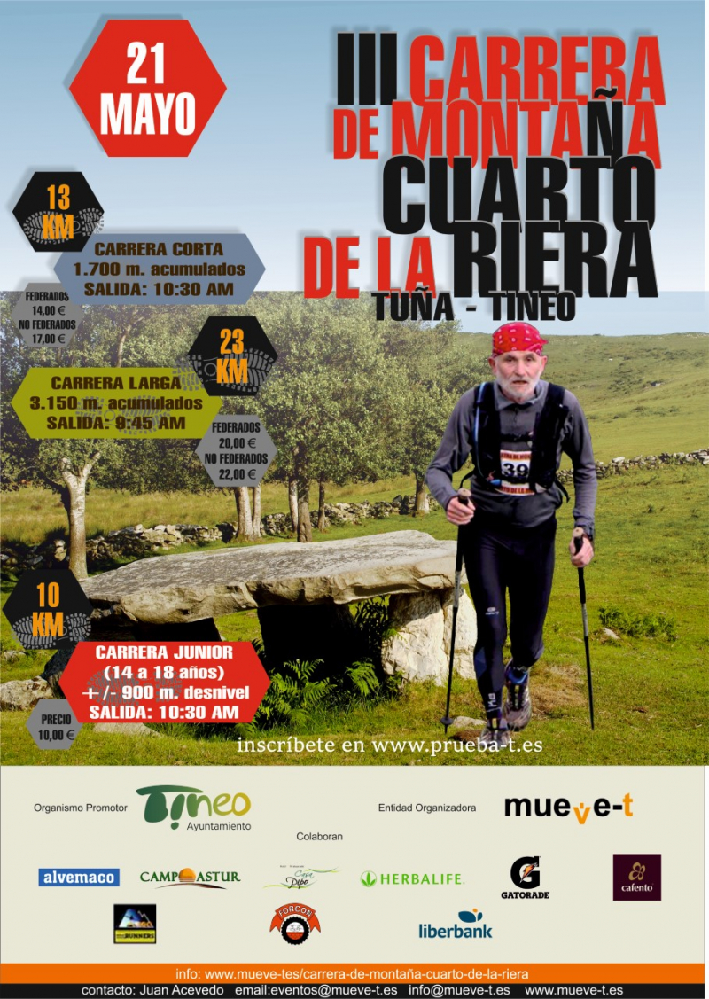 III CARRERA DE MONTAÑA CUARTO DE LA RIERA - Register