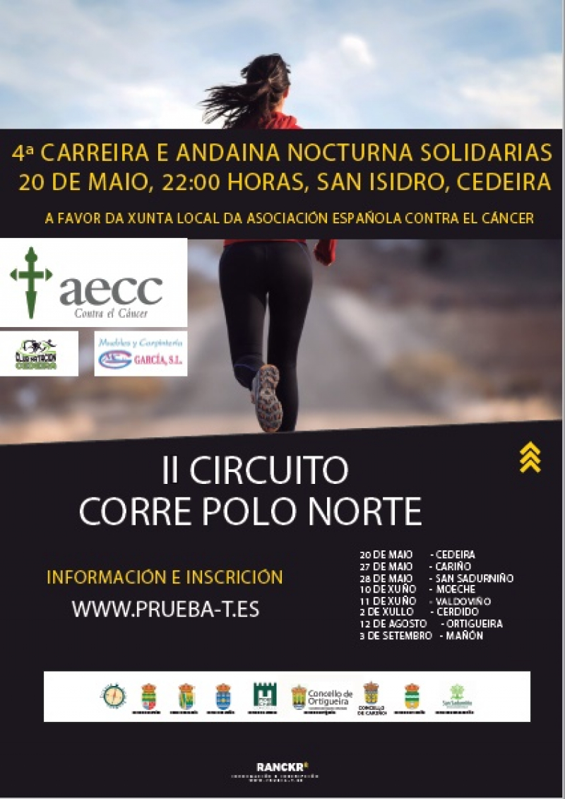 4ª CARRERA Y ANDAINA SOLIDARIAS NOCTURNA SAN ISIDRO (CEDEIRA) - Inscríbete