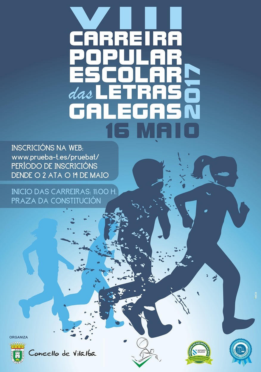 VIII CARREIRA POPULAR ESCOLAR DAS LETRAS GALEGAS - Inscríbete