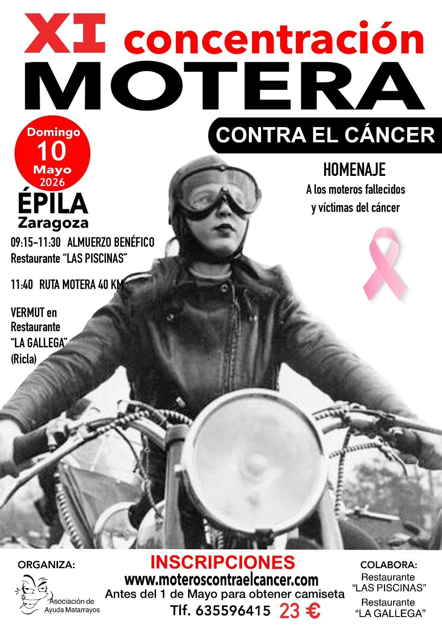 XI CONCENTRACIÓN MOTERA CONTRA EL CANCER   - Inscríbete
