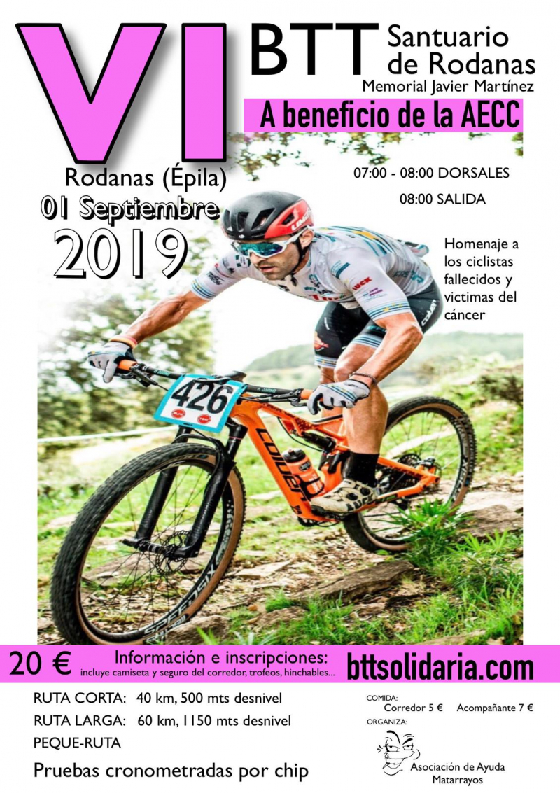 VI BTT SANTUARIO RODANAS . A FAVOR DE LA LUCHA CONTRA EL CÁNCER(MEMORIAL JAVIER MARTINEZ) - Inscreva-se