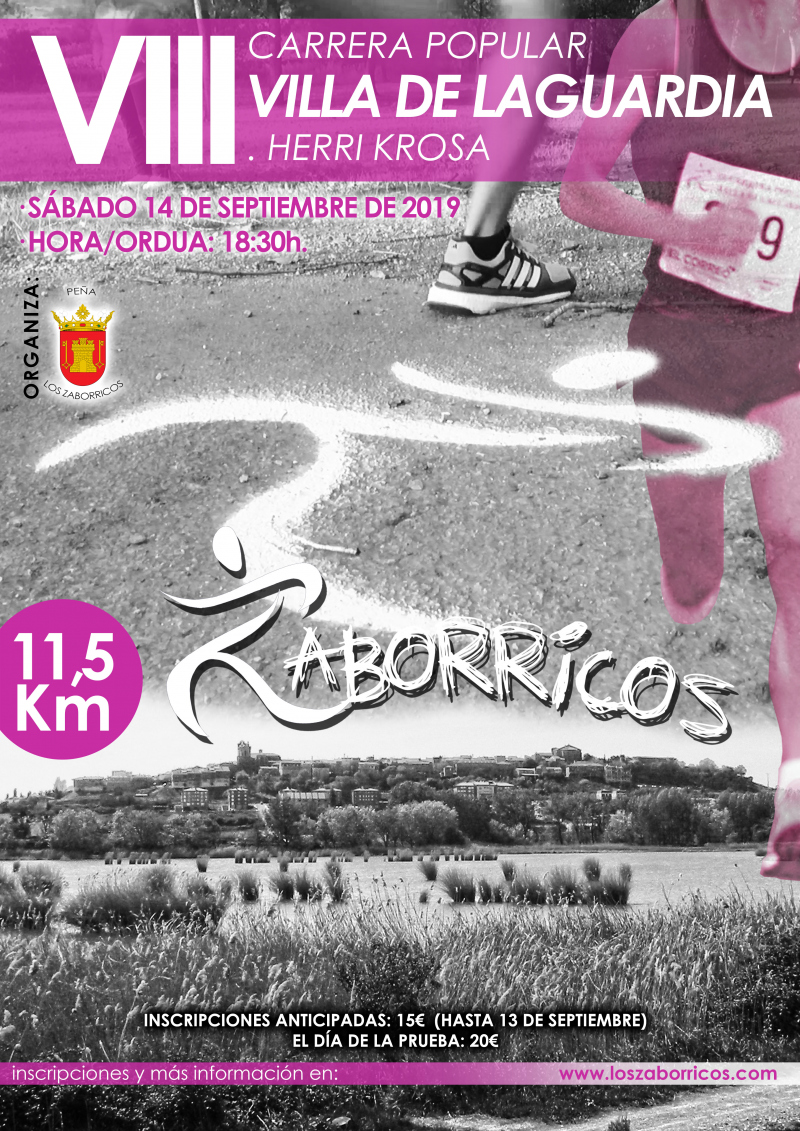 VIII CARRERA POPULAR VILLA DE LAGUARDIA • LOS ZABORRICOS - Inscríbete