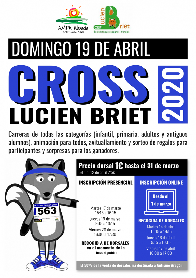 CROSS LUCIEN BRIET 2020 - DOMINGO 19 DE ABRIL DE 2020 (ORGANIZADO POR AMPA ALBADA) - Inskriba zaitez