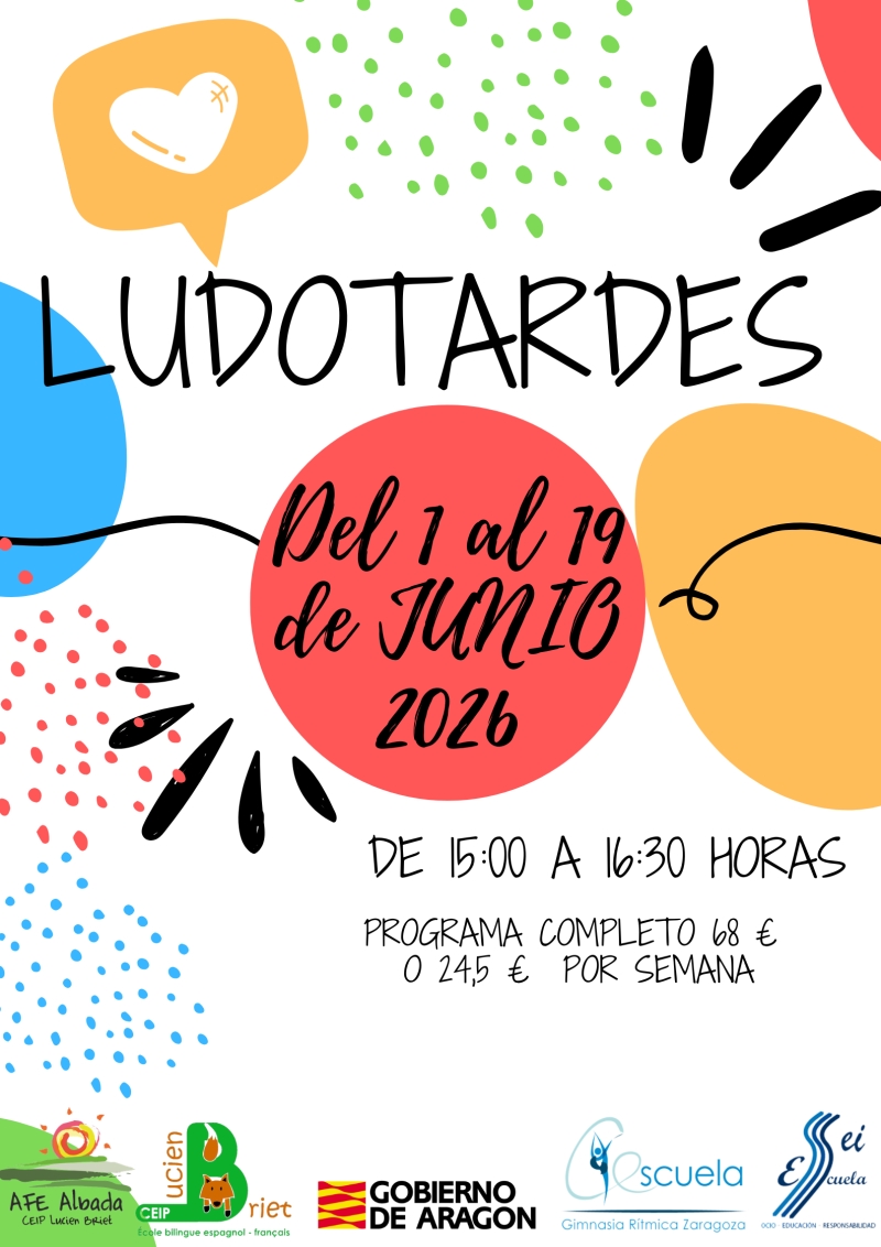 LUDOTARDES JUNIO 2026 - Inscríbete