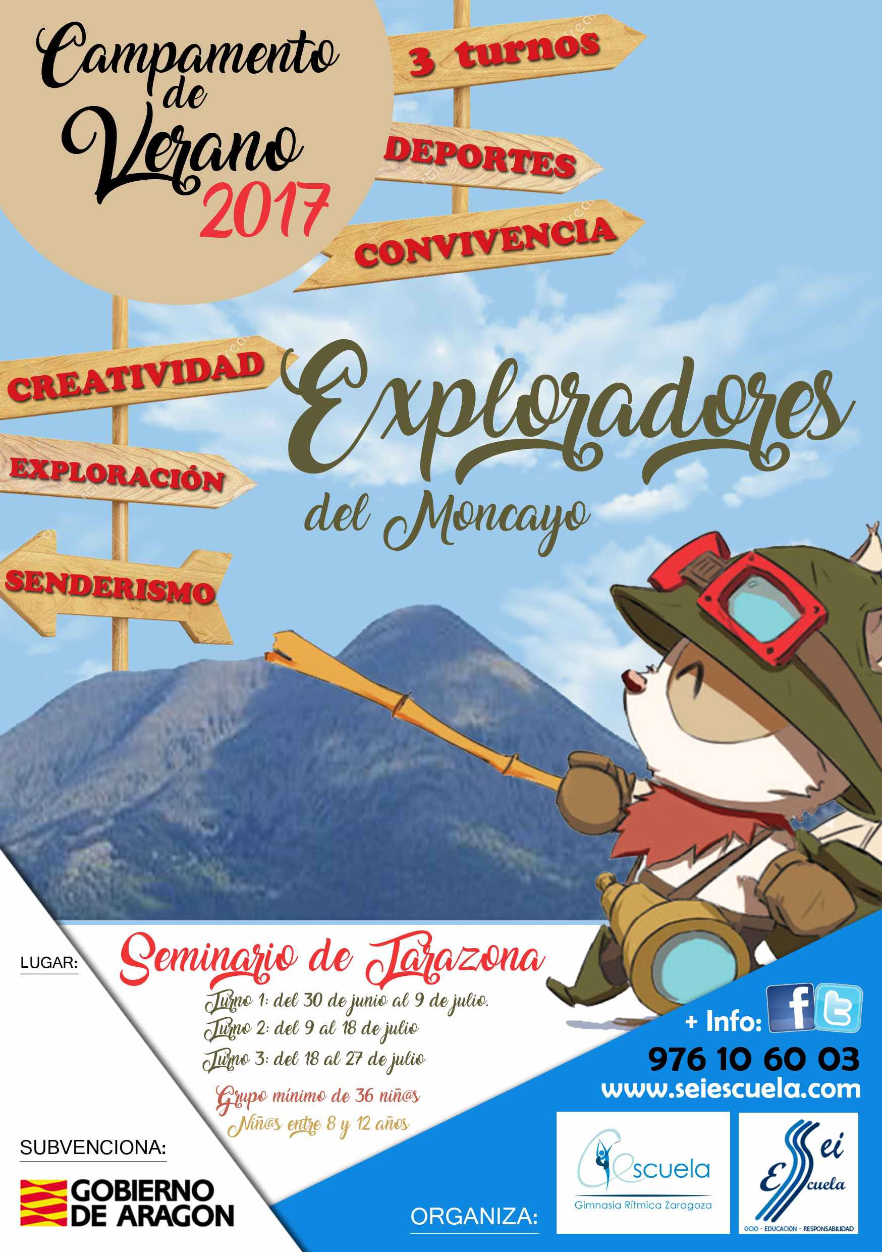 CAMPAMENTO DE VERANO 2017 TARAZONA - Inskriba zaitez