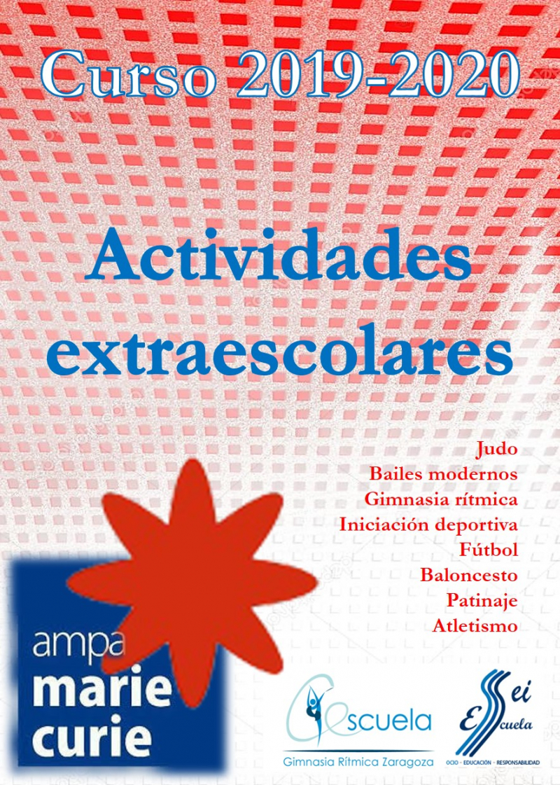 EXTRAESCOLARES 2019-2020 C.E.I.P. MARIE CURIE - Inscríbete