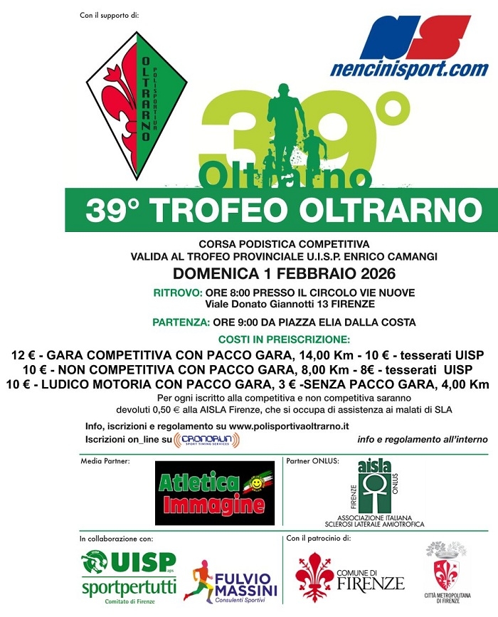 39° TROFEO OLTRARNO  - Iscriviti