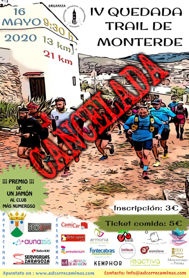 IV QUEDADA TRAIL MONTERDE  - Inscríbete