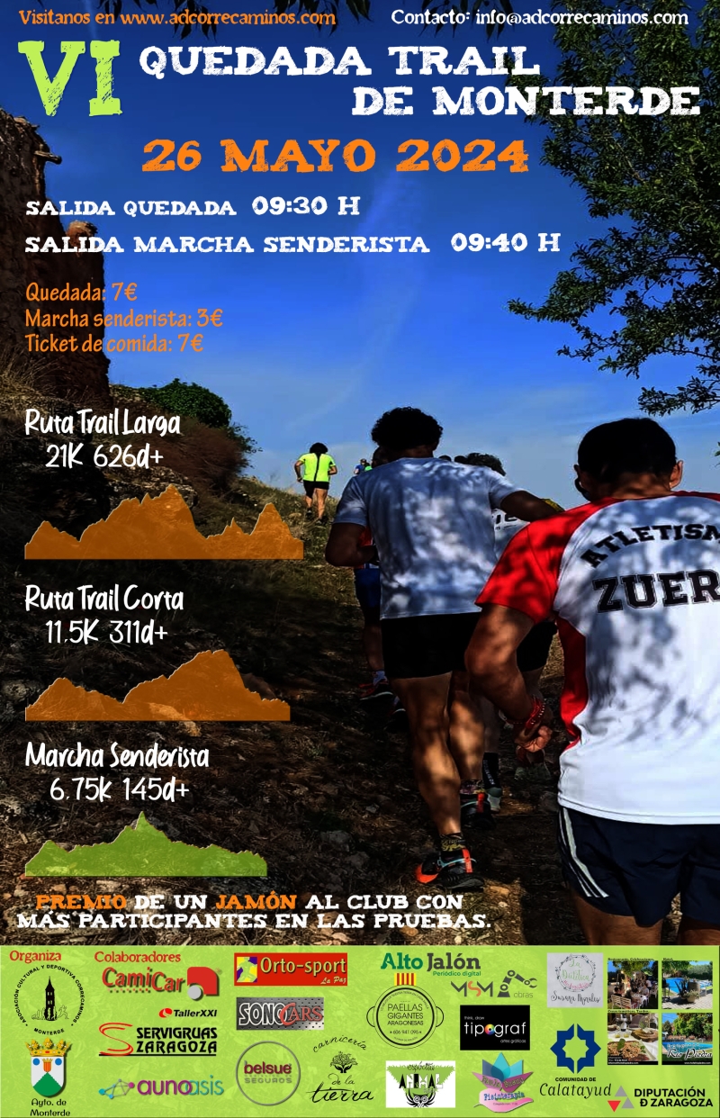 VI QUEDADA TRAIL DE MONTERDE 2024 - Inscríbete