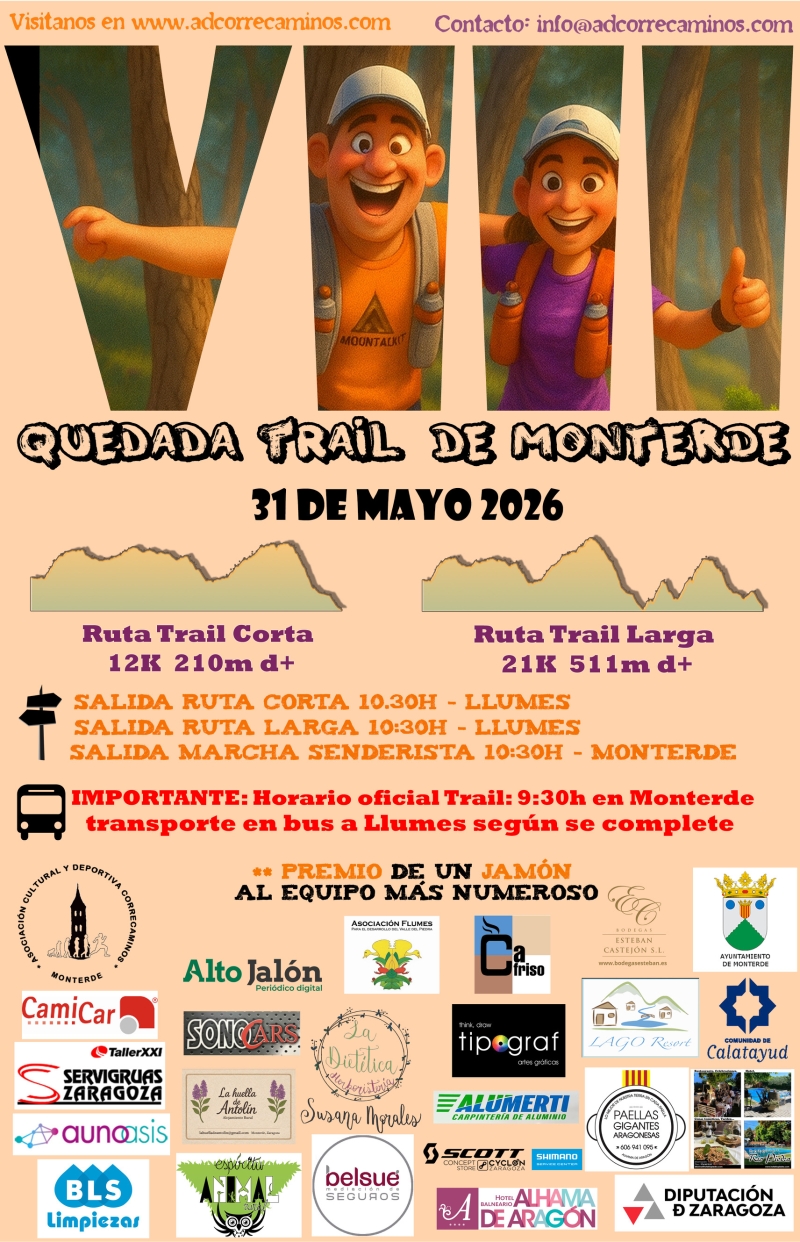 VIII QUEDADA TRAIL DE MONTERDE 2026 - Inscríbete