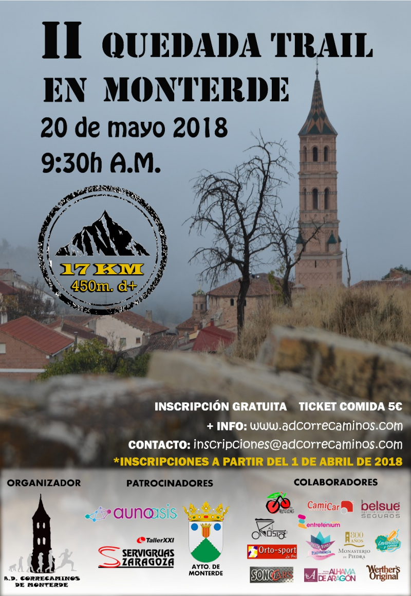 II QUEDADA TRAIL DE MONTERDE - Prijava