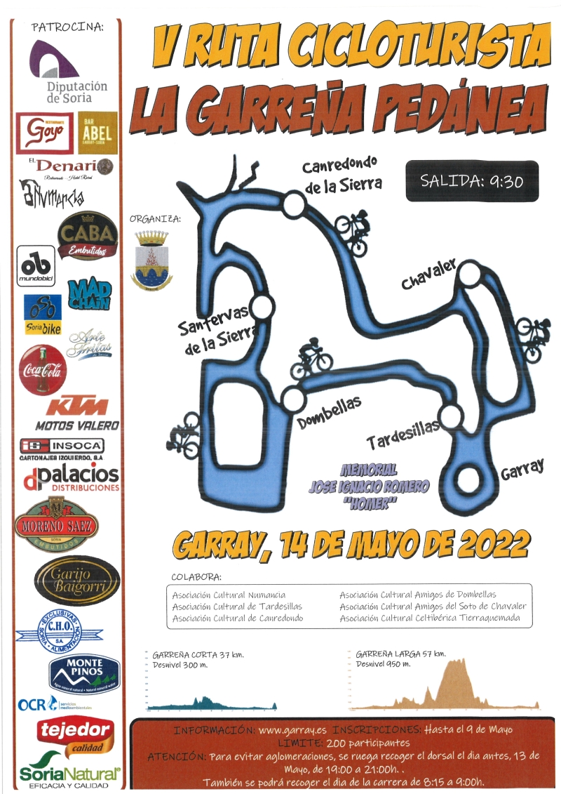 V RUTA CICLOTURÍSTA  - Inscríbete