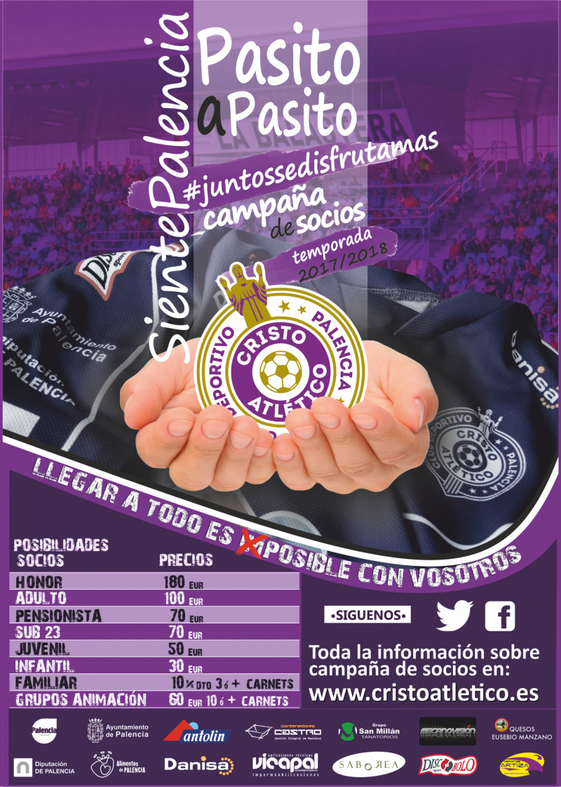 CAMPAÑA DE SOCIOS 17/18 C.D. PALENCIA CRISTO ATLÉTICO  - Inscris-toi